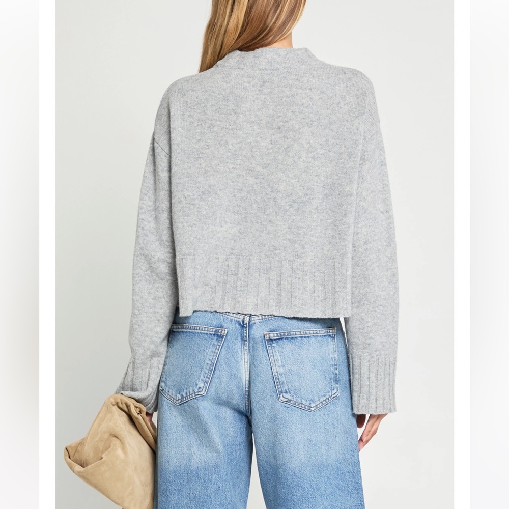 C7 NWT CAARA Perla Merino Wool Ribbed Hem Relaxed Fit Crewneck‎ Neckline Sweater - Picture 5 of 12